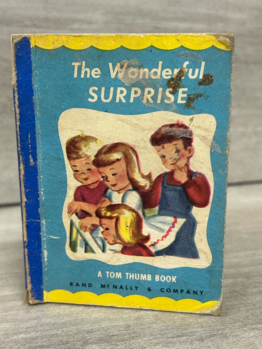 The Wonderful Surprise Vintage Tom Thumb Book - Blue & Yellow Cover